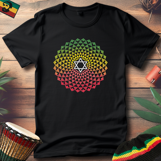 Geometric Rasta Design T-Shirt