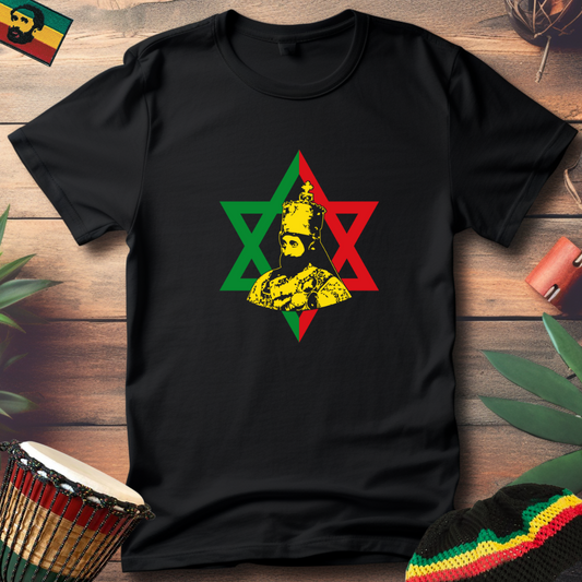 Haile Selassie Star of David T-Shirt